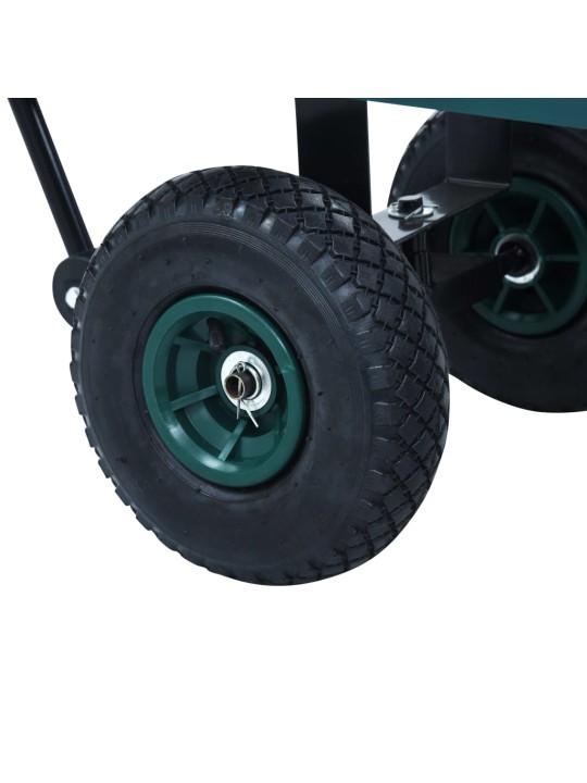 Puutarhan vetokärry vihreä 350 kg