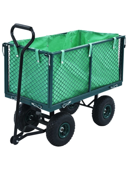 Puutarhan vetokärry vihreä 350 kg