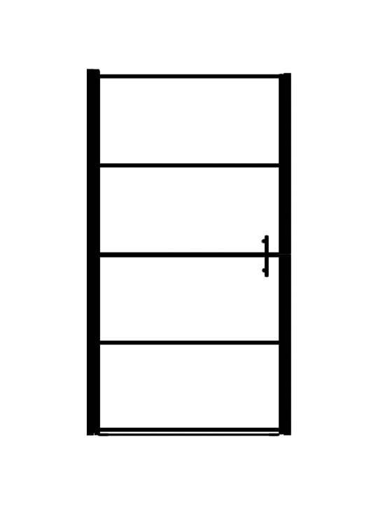 Suihkuovi karkaistu lasi 81x195 cm musta