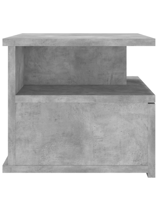 Kelluvat yöpöydät 2 kpl betoninharmaa 40x31x27 cm lastulevy