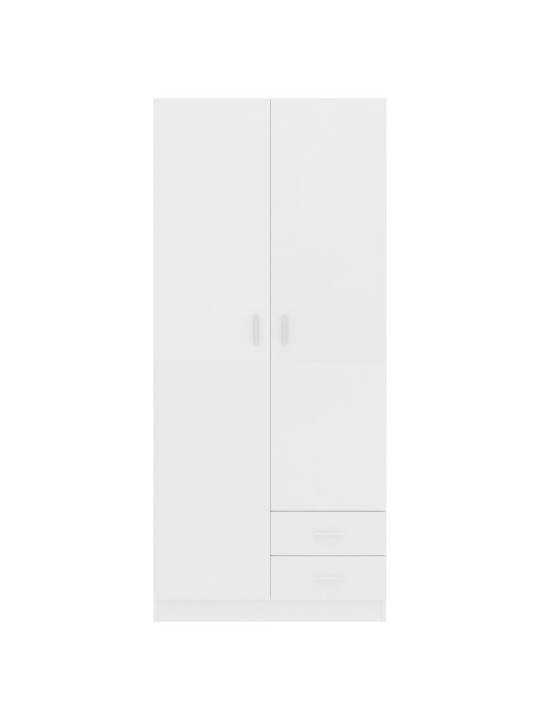 vaatekaappi valkoinen 80x52x180 cm tekninen puu