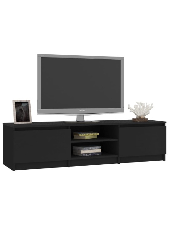 TV-taso musta 140x40x35,5 cm lastulevy