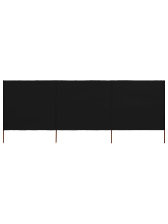 Tuulensuojakangas 3 paneelilla 400 x 120 cm musta