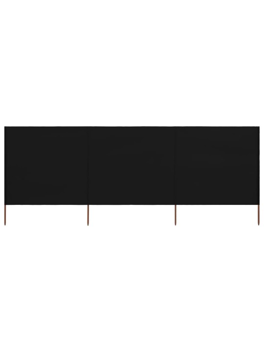 Tuulensuojakangas 3 paneelilla 400x160 cm musta