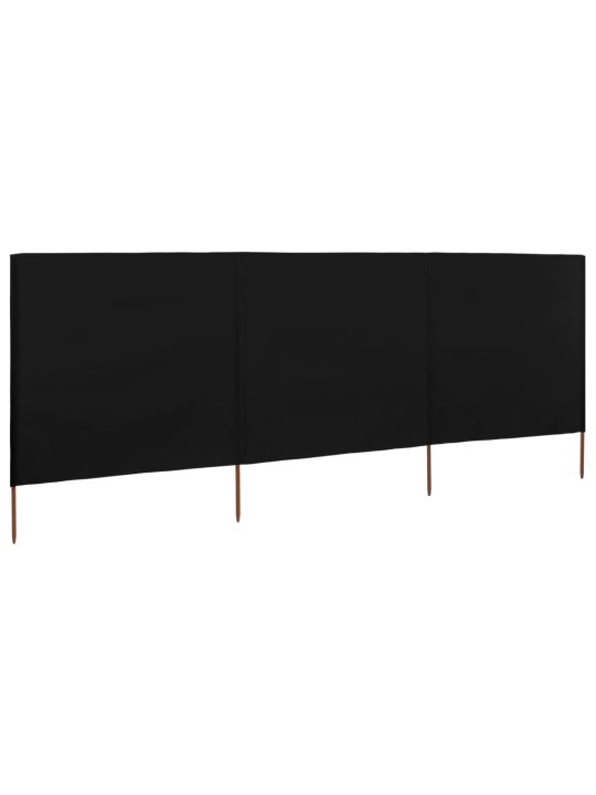 Tuulensuojakangas 3 paneelilla 400x160 cm musta