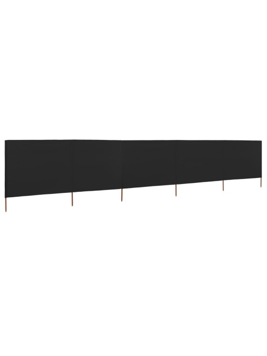 Tuulensuojakangas 5 paneelilla 600x120 cm musta