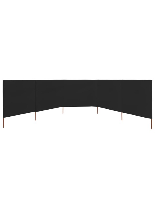 Tuulensuojakangas 5 paneelilla 600x120 cm musta