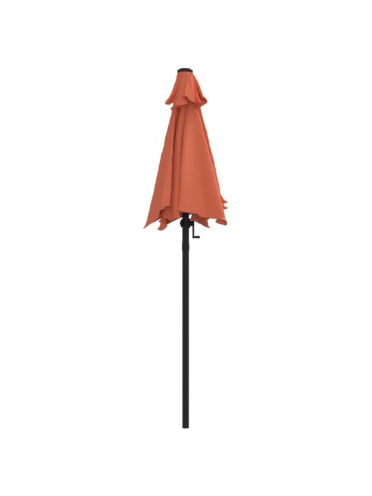 Aurinkovarjo terrakotta 200x224 cm alumiini