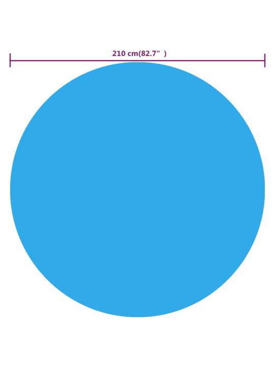 Uima-altaan suoja sininen 210 cm PE