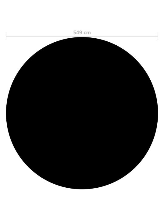 Uima-altaan suoja musta 549 cm PE