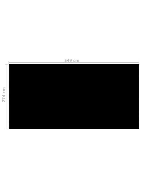 Uima-altaan suoja musta 549x274 cm pe