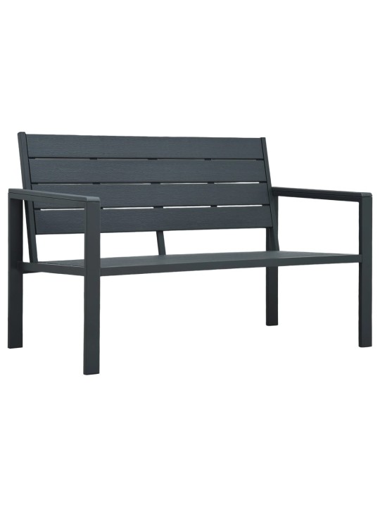 Puutarhapenkki 120 cm hdpe harmaa puun näköinen