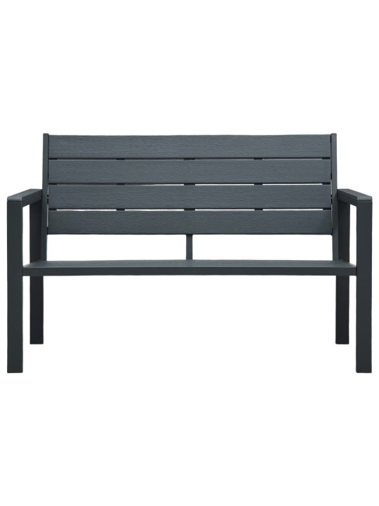 Puutarhapenkki 120 cm hdpe harmaa puun näköinen