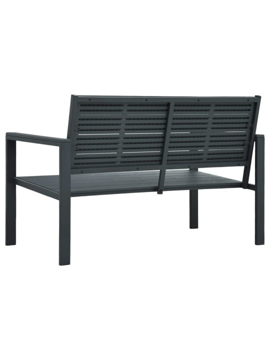 Puutarhapenkki 120 cm hdpe harmaa puun näköinen