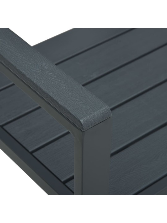 Puutarhapenkki 120 cm hdpe harmaa puun näköinen