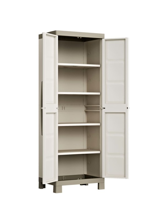 Keter varastokaappi hyllyillä excellence beige ja taupe 182 cm
