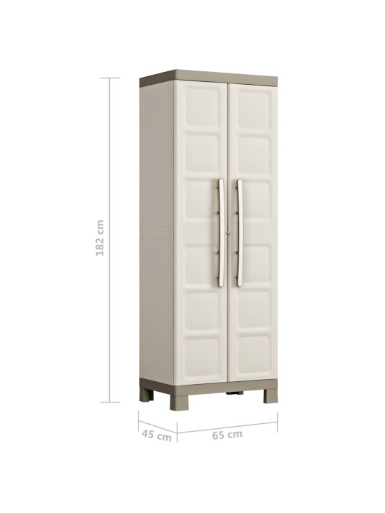 Keter varastokaappi hyllyillä excellence beige ja taupe 182 cm