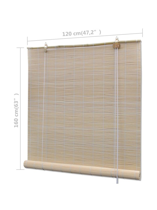 Luonnolliset bambu rullaverhot 4 kpl 120x160 cm