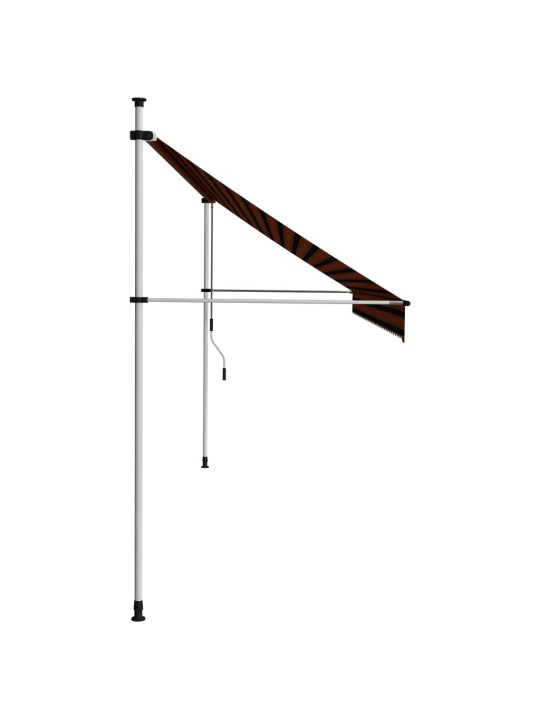Sisäänkelattava markiisi 400 cm oranssi ja ruskea