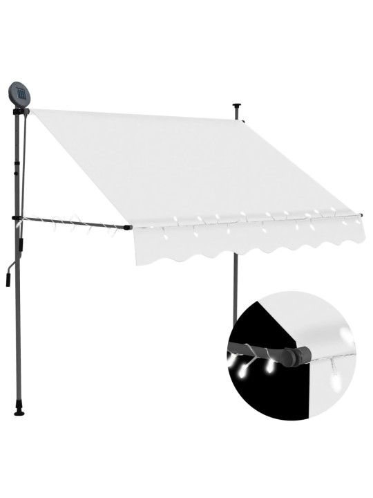 Sisäänkelattava markiisi LED-valoilla 150 cm kerma