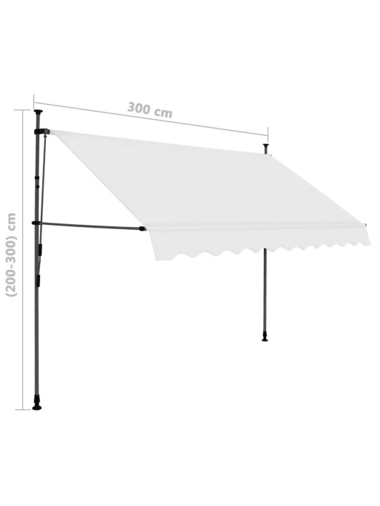 Sisäänkelattava markiisi LED-valoilla 300 cm kerma