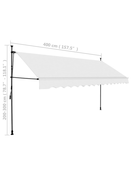 Sisäänkelattava markiisi LED-valoilla 400 cm kerma