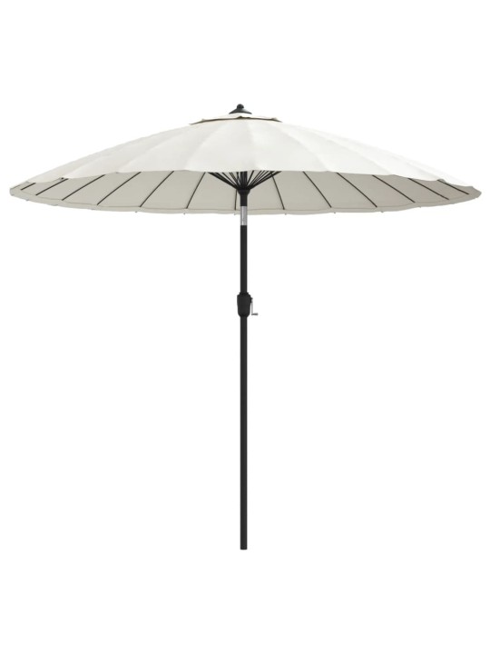 Aurinkovarjo alumiinitanko 270 cm hiekanvalkoinen