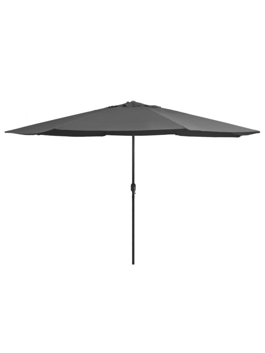 Aurinkovarjo metallitolpalla 390 cm antrasiitti