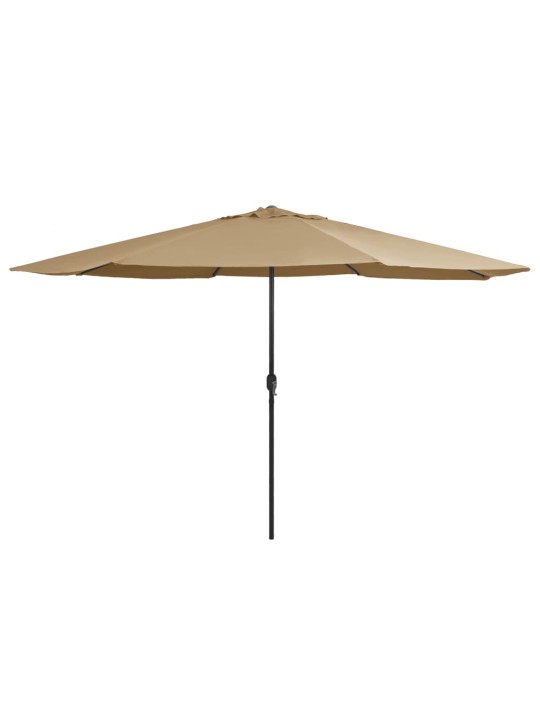 Aurinkovarjo metallitolpalla 390 cm taupe