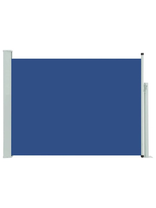 Sisäänvedettävä terassin sivumarkiisi 120x500 cm sininen
