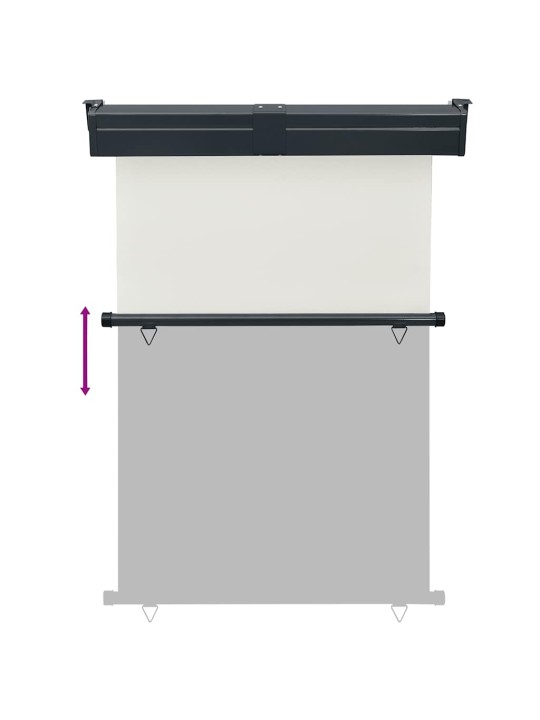Parvekkeen sivumarkiisi 125x250 cm kerma