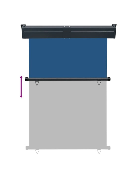 Parvekkeen sivumarkiisi 125x250 cm sininen