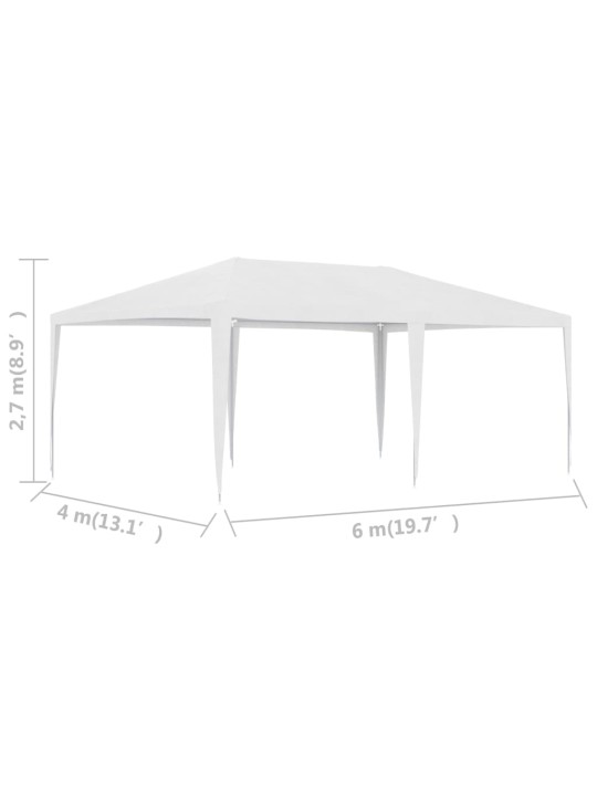 Juhlateltta 4x6 m valkoinen