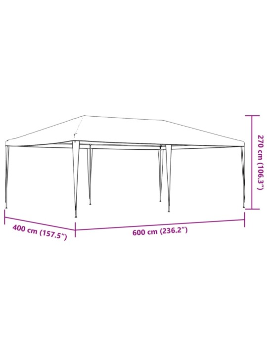 Ammattilaisten juhlateltta 4x6 m antrasiitti 90 g/m²