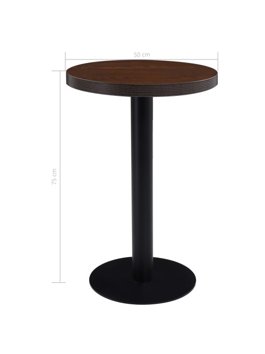 Bistropöytä tummanruskea 50 cm MDF