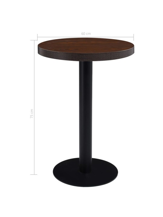 Bistropöytä tummanruskea 60 cm MDF