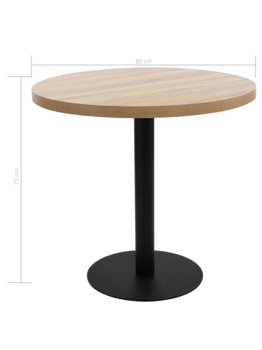 Bistropöytä vaaleanruskea 80 cm MDF