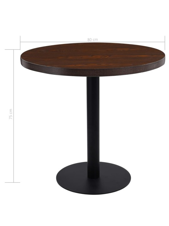 Bistropöytä tummanruskea 80 cm MDF