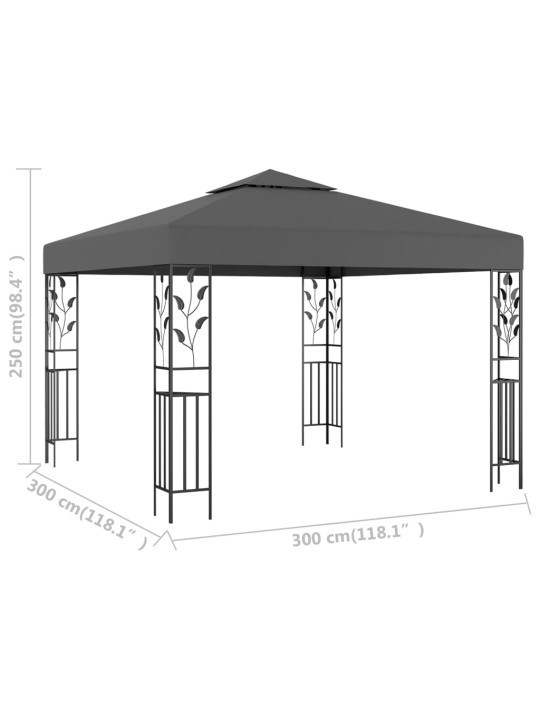 Huvimaja 3x3 m antrasiitti