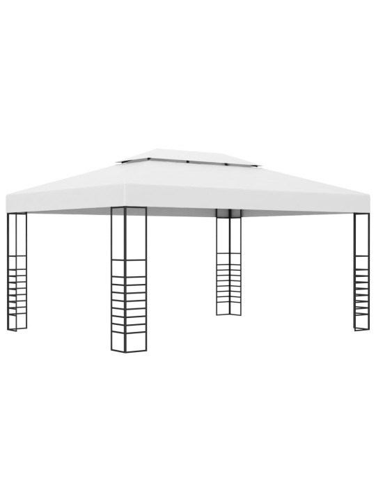 Paviljonki jauhemaalattu teräs 4x3x2,7 m valkoinen