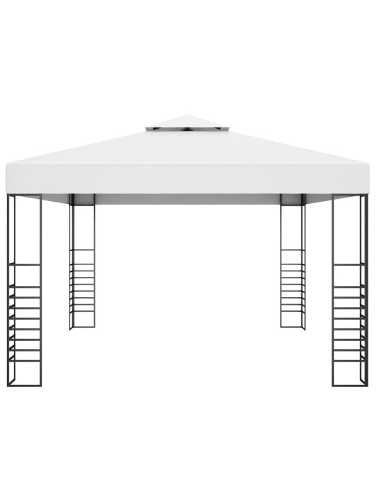 Paviljonki jauhemaalattu teräs 4x3x2,7 m valkoinen