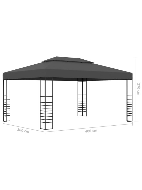 Huvimaja 3x4 m antrasiitti