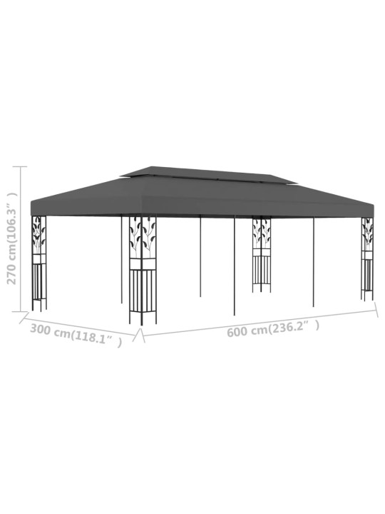 Huvimaja 3x6 m antrasiitti