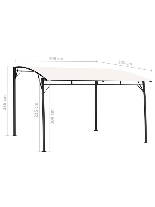 Puutarhan aurinkokatos 3x3x2,55 m kerma