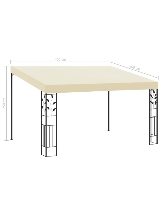 Seinään kiinnitettävä huvimaja 4x3x2,5 m kerma