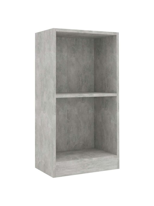 Kirjahylly betoni harmaa 40x24x75 cm engineered wood