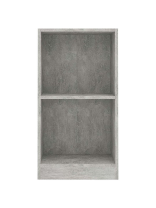 Kirjahylly betoni harmaa 40x24x75 cm engineered wood