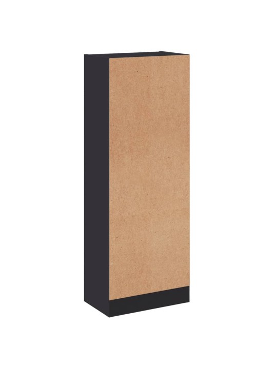 3-tasoinen kirjahylly harmaa 40x24x109 cm tekninen puu