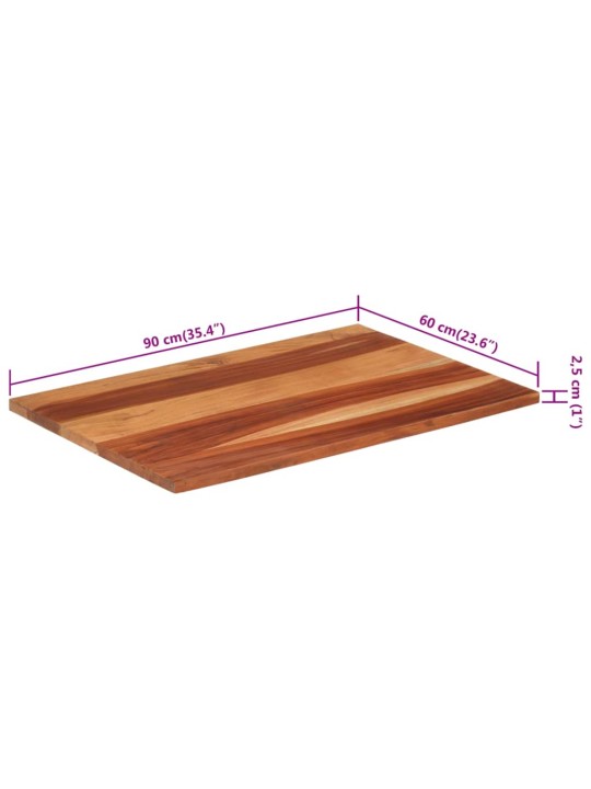 Pöytälevy täysi akaasiapuu 25-27 mm 60x90 cm