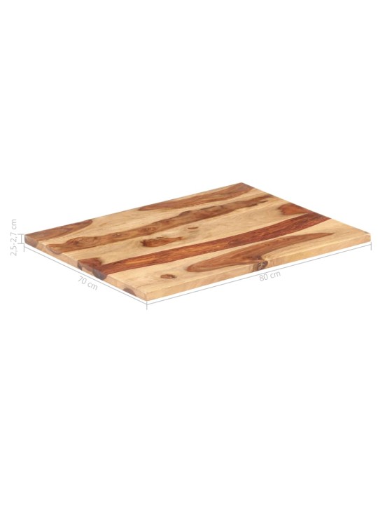 Pöytälevy täysi akaasiapuu 25-27 mm 70x80 cm